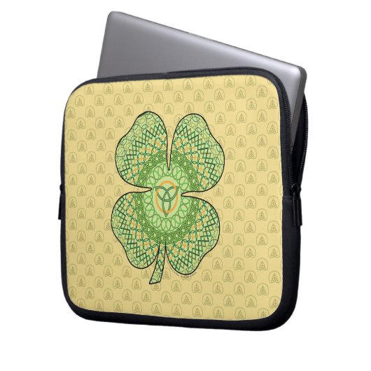 Celtic Kleeblatt Laptop Case (Vorderseite Links)