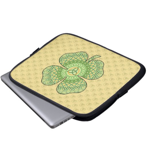 Celtic Kleeblatt Laptop Case (Vorne Knopf)