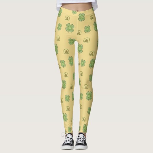 Celtic Kleeblatt Leggings (Vorderseite)