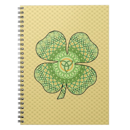 Celtic Kleeblatt Notebook Notizblock (Vorderseite)