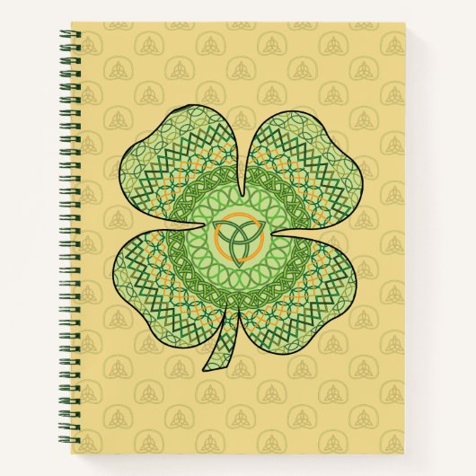 Celtic Kleeblatt Spiral Notebook Notizbuch (Vorderseite)