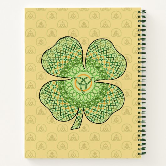 Celtic Kleeblatt Spiral Notebook Notizbuch (Rückseite)