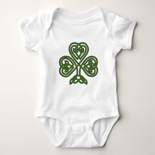 Celtic Kleeblatt - St Patricks Day Baby Strampler (Vorderseite)