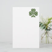 Celtic Kleeblatt - St Patricks Day Briefpapier (Stehend Vorderseite)