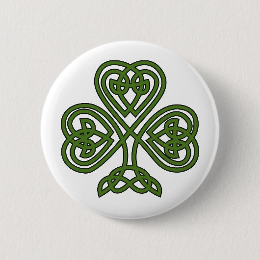 Celtic Kleeblatt - St Patricks Day Button (Vorderseite)