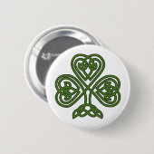 Celtic Kleeblatt - St Patricks Day Button (Vorne & Hinten)