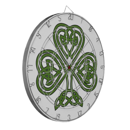 Celtic Kleeblatt - St Patricks Day Dartscheibe (Vorderseite Links)