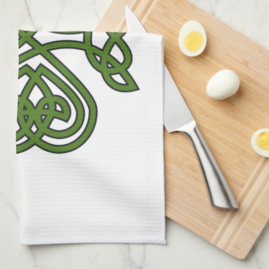 Celtic Kleeblatt - St Patricks Day Geschirrtuch (Viertel Falte)