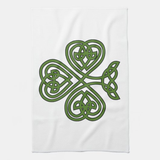 Celtic Kleeblatt - St Patricks Day Geschirrtuch (Vertikal)