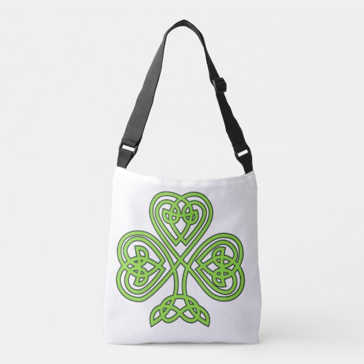 Celtic Kleeblatt St. Patrick's Day Irish Eire Padd Tragetaschen Mit Langen Trägern (Vorderseite)