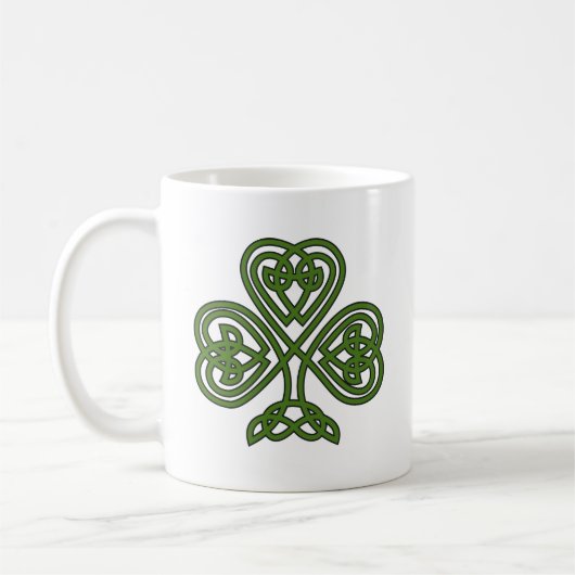 Celtic Kleeblatt - St Patricks Day Kaffeetasse (Links)