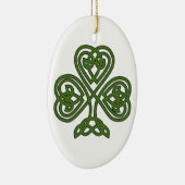 Celtic Kleeblatt - St Patricks Day Keramik Ornament (Rechts)