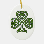 Celtic Kleeblatt - St Patricks Day Keramik Ornament (Hinten)
