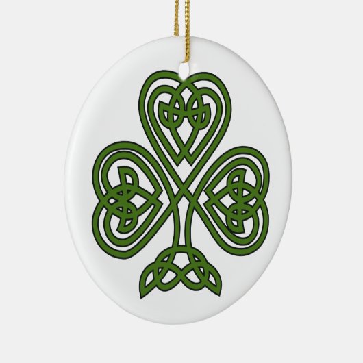 Celtic Kleeblatt - St Patricks Day Keramik Ornament (Rechts)