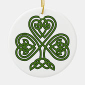 Celtic Kleeblatt - St Patricks Day Keramik Ornament (Vorne)