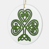 Celtic Kleeblatt - St Patricks Day Keramik Ornament (Links)