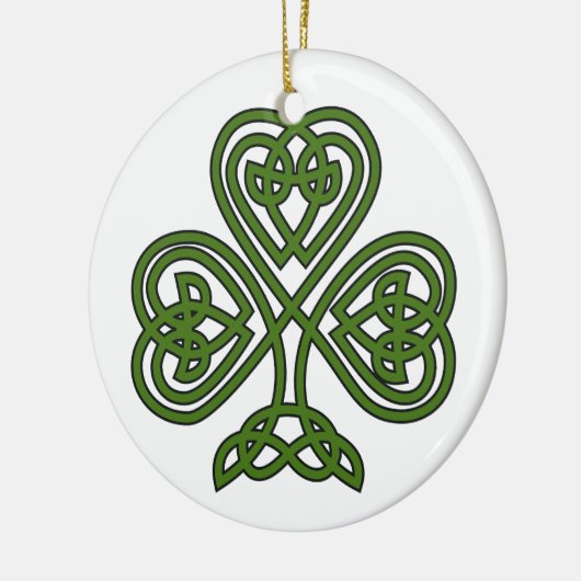 Celtic Kleeblatt - St Patricks Day Keramik Ornament (Links)