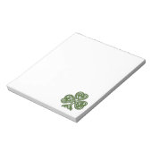 Celtic Kleeblatt - St Patricks Day Notizblock (Rotiert)