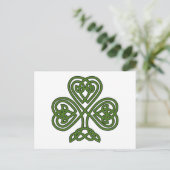Celtic Kleeblatt - St Patricks Day Postkarte (Stehend Vorderseite)