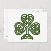 Celtic Kleeblatt - St Patricks Day Postkarte (Vorne/Hinten)