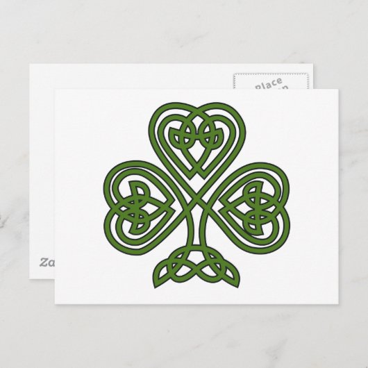 Celtic Kleeblatt - St Patricks Day Postkarte (Vorne/Hinten)