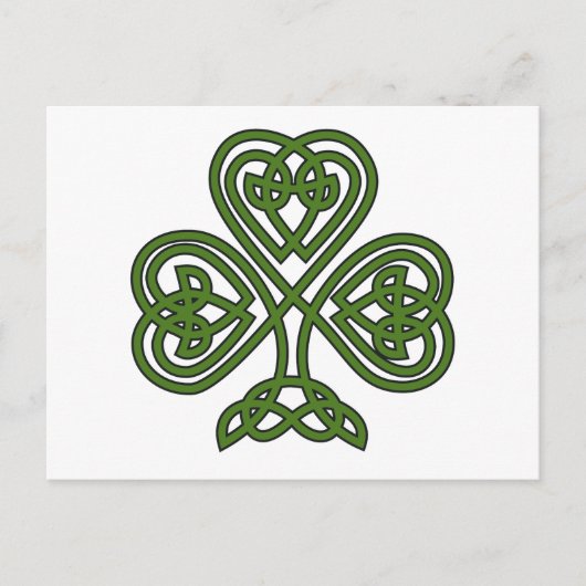 Celtic Kleeblatt - St Patricks Day Postkarte (Vorderseite)