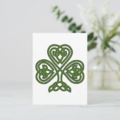 Celtic Kleeblatt - St Patricks Day Postkarte (Stehend Vorderseite)