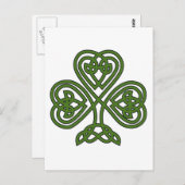 Celtic Kleeblatt - St Patricks Day Postkarte (Vorne/Hinten)