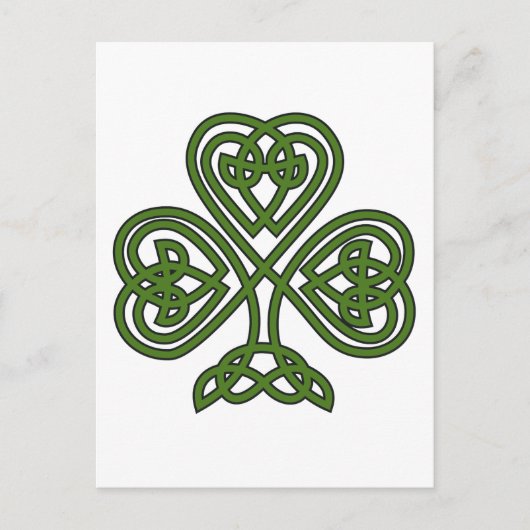 Celtic Kleeblatt - St Patricks Day Postkarte (Vorderseite)