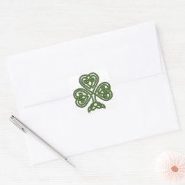 Celtic Kleeblatt - St Patricks Day Quadratischer Aufkleber