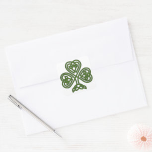 Celtic Kleeblatt - St Patricks Day Quadratischer Aufkleber