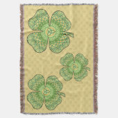 Celtic Kleeblatt Throw Blanket Decke (Vorderseite Vertikal)
