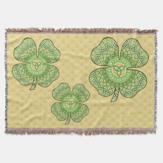 Celtic Kleeblatt Throw Blanket Decke (Vorderseite)