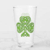 Celtic Kleeblatt Trefoil Knot St Patrick's Beverag Glas (Rückseite)