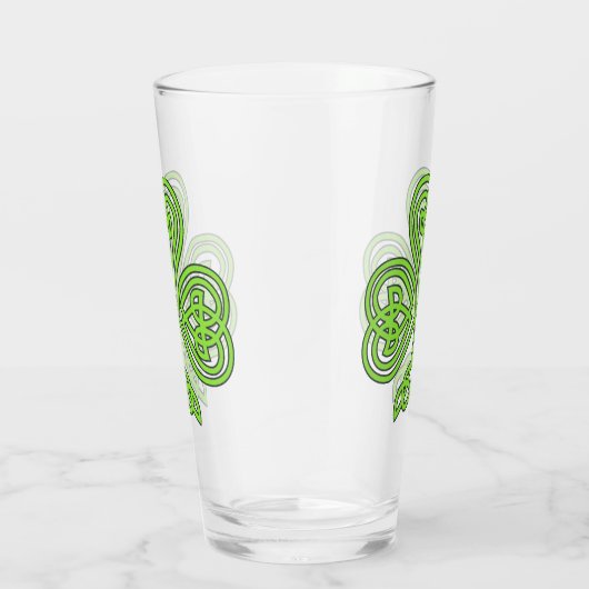 Celtic Kleeblatt Trefoil Knot St Patrick's Beverag Glas (Rechts)