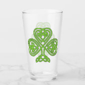 Celtic Kleeblatt Trefoil Knot St Patrick's Beverag Glas (Vorderseite)