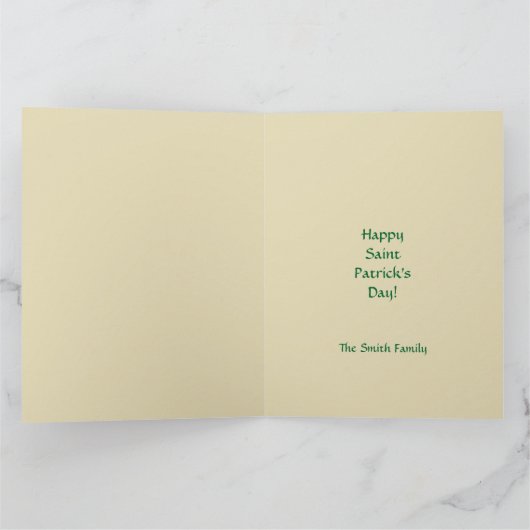 Celtic-Kleeblatt Z irisches Segen Karte (Innenseite)