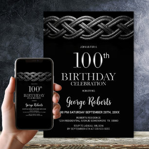 Celtic Knot 100. Geburtstagsparty Einladung
