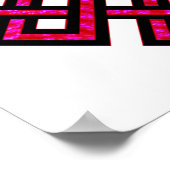 Celtic Knot 10 Red Poster (Ecke)