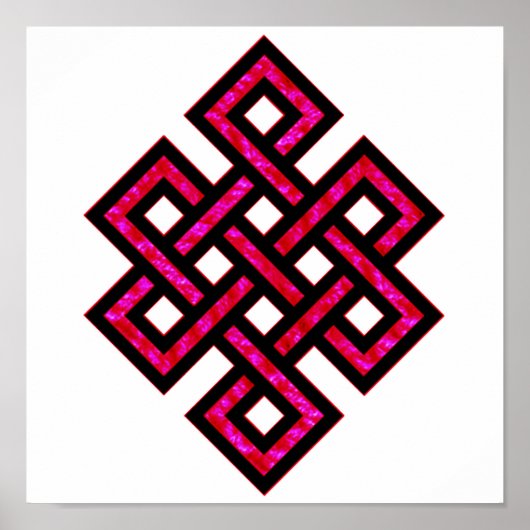 Celtic Knot 10 Red Poster (Vorne)