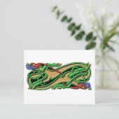 Celtic Knot 2 dogs - Farben Postkarte (Stehend Vorderseite)
