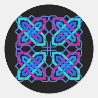 Celtic Knot 3 Black Runder Aufkleber