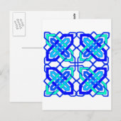 Celtic Knot 3 Blue Postkarte (Vorne/Hinten)