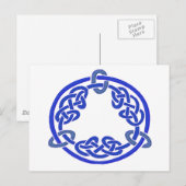 Celtic Knot 7 Blue Postkarte (Vorne/Hinten)