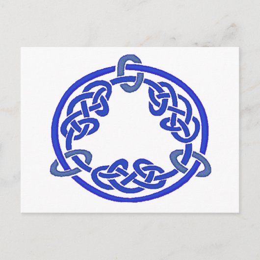 Celtic Knot 7 Blue Postkarte (Vorderseite)
