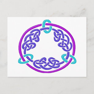 Celtic Knot 7 Lila Postkarte