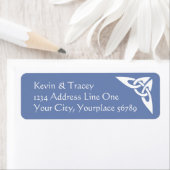 Celtic Knot Address Label - Cornflower (Insitu)