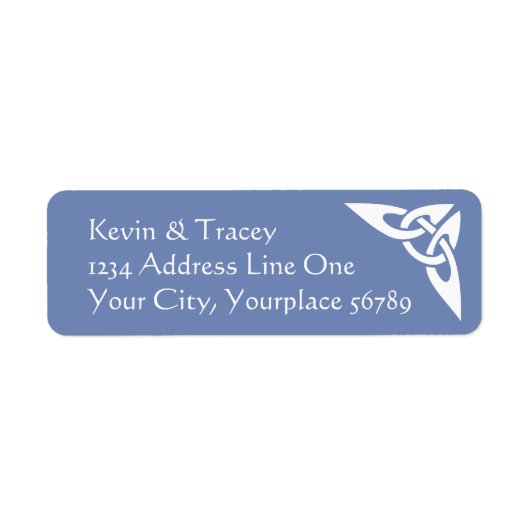 Celtic Knot Address Label - Cornflower (Vorne)