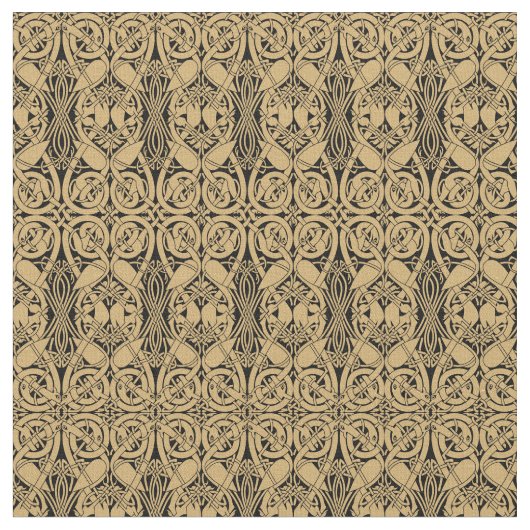 Celtic Knot Animals Lindisfarne Muster Stoff (Nahaufnahme)