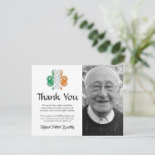 Celtic Knot Beerdigung Memorial Vielen Dank Dankeskarte (Stehend Vorderseite)